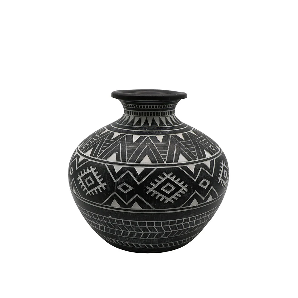 Φωτογραφία προϊόντος: Liberta MAYA ΒΑΖΟ 25x25x22cm POLYRESIN ΜΑΥΡΟ ΛΕΥΚΟ - POLYRESIN - 25Μx25Πx22Υ