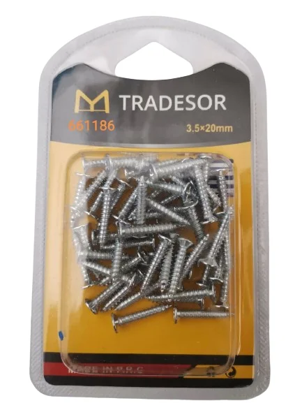 Φωτογραφία προϊόντος: Tradesor Βίδες - 3.5X20mm - Σετ 12 πακέτα - 661186
