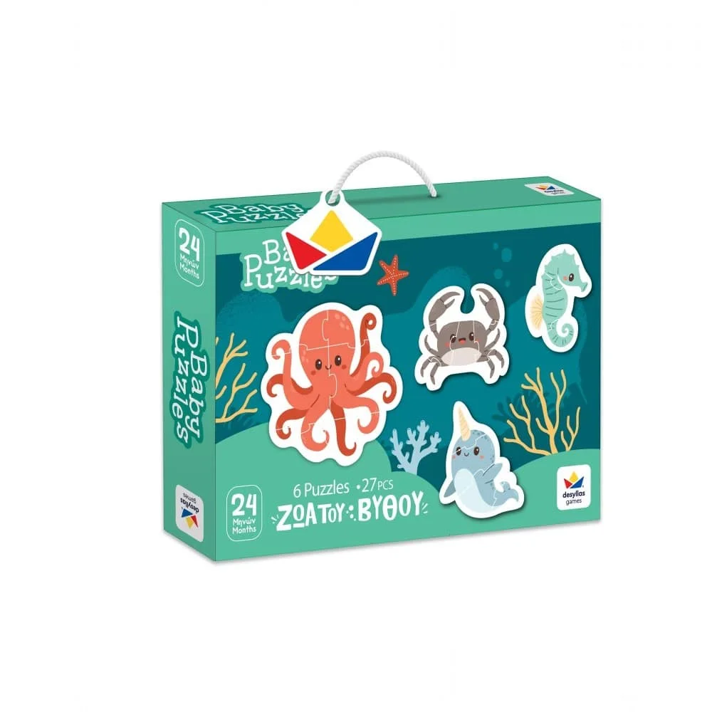 Φωτογραφία προϊόντος: DESYLLAS 101503 BABY PUZZLES ΖΩΑ ΤΟΥ ΒΥΘΟΥ