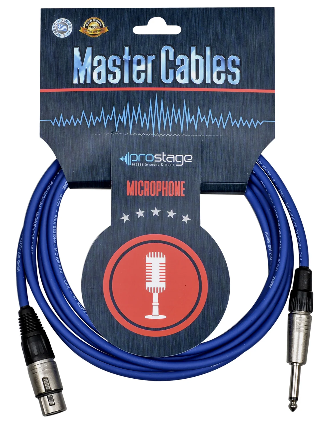 Φωτογραφία προϊόντος: Prostage FT-05 BLU - Επαγγελματικό καλώδιο XLR female - Jack 1/4 TS 5 μέτρα σε μπλε