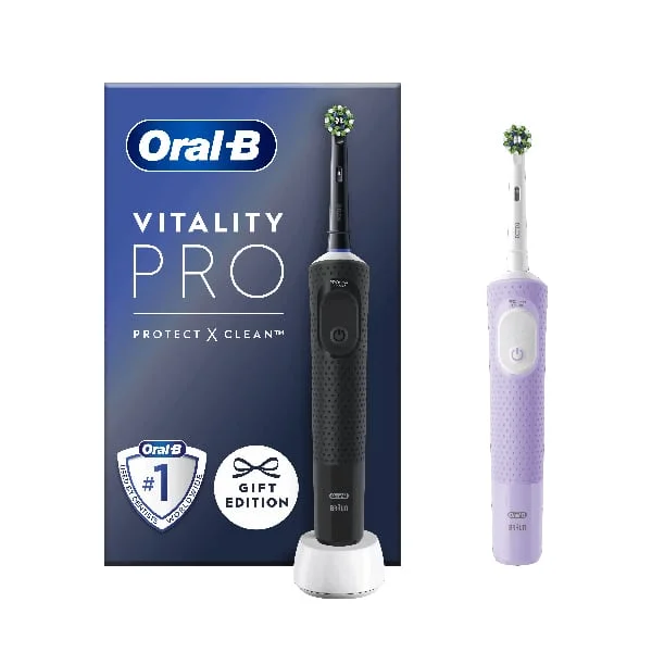 Φωτογραφία προϊόντος: PandG Oral-B Vitality Pro Duo Pack Ηλεκτρική Οδοντόβουρτσα Black & Lilac 2τμχ
