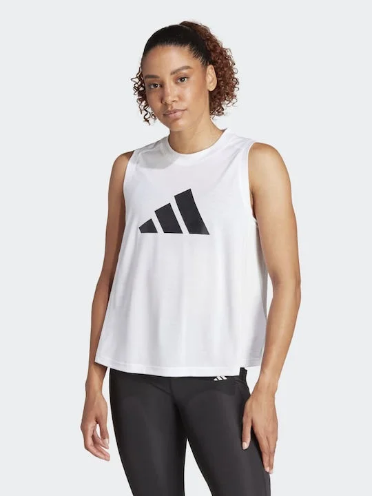 Φωτογραφία προϊόντος: adidas Γυναικείο Αθλητικό Crop Top Αμάνικο Fast Drying με Διαφάνεια Λευκό ΛΕΥΚΟ