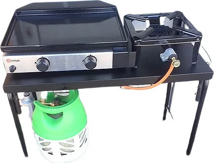 Φωτογραφία προϊόντος: Somagic Solia 200/30 Cooking Station Υγραερίου 10.8kW για ψήσιμο, μαγείρεμα, τηγάνισμα σε Σιδερένιο τραπέζι 101.5x57.5x105 cm (περιλαμβάνονται ρυθμιστές, λάστιχα, διανομείς)