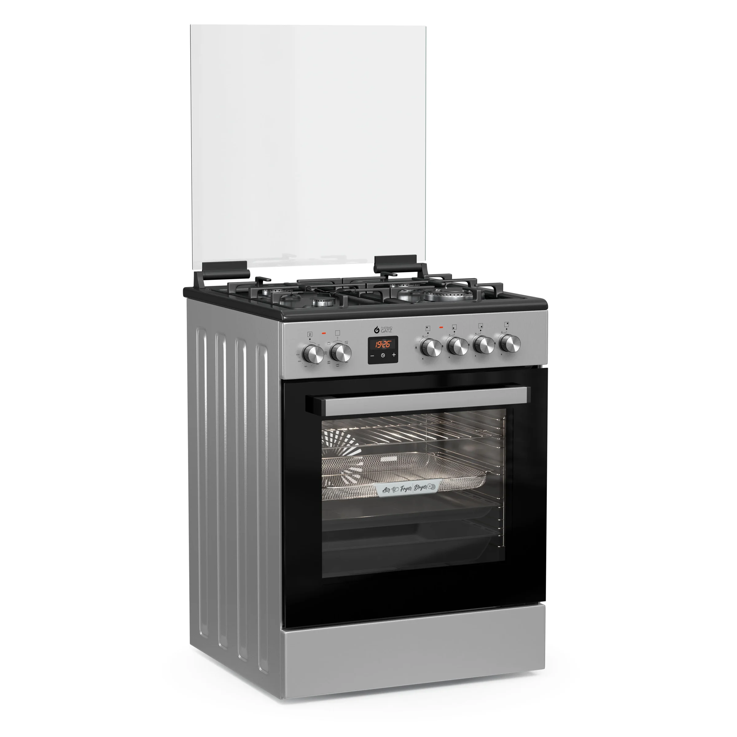 Φωτογραφία προϊόντος: Thermogatz TGS 3980 IX Μικτή Κουζίνα 80lt με Εστίες Υγραερίου και ηλεκτρικό φούρνο Π60εκ. Inox Airfryer (04.401.729)