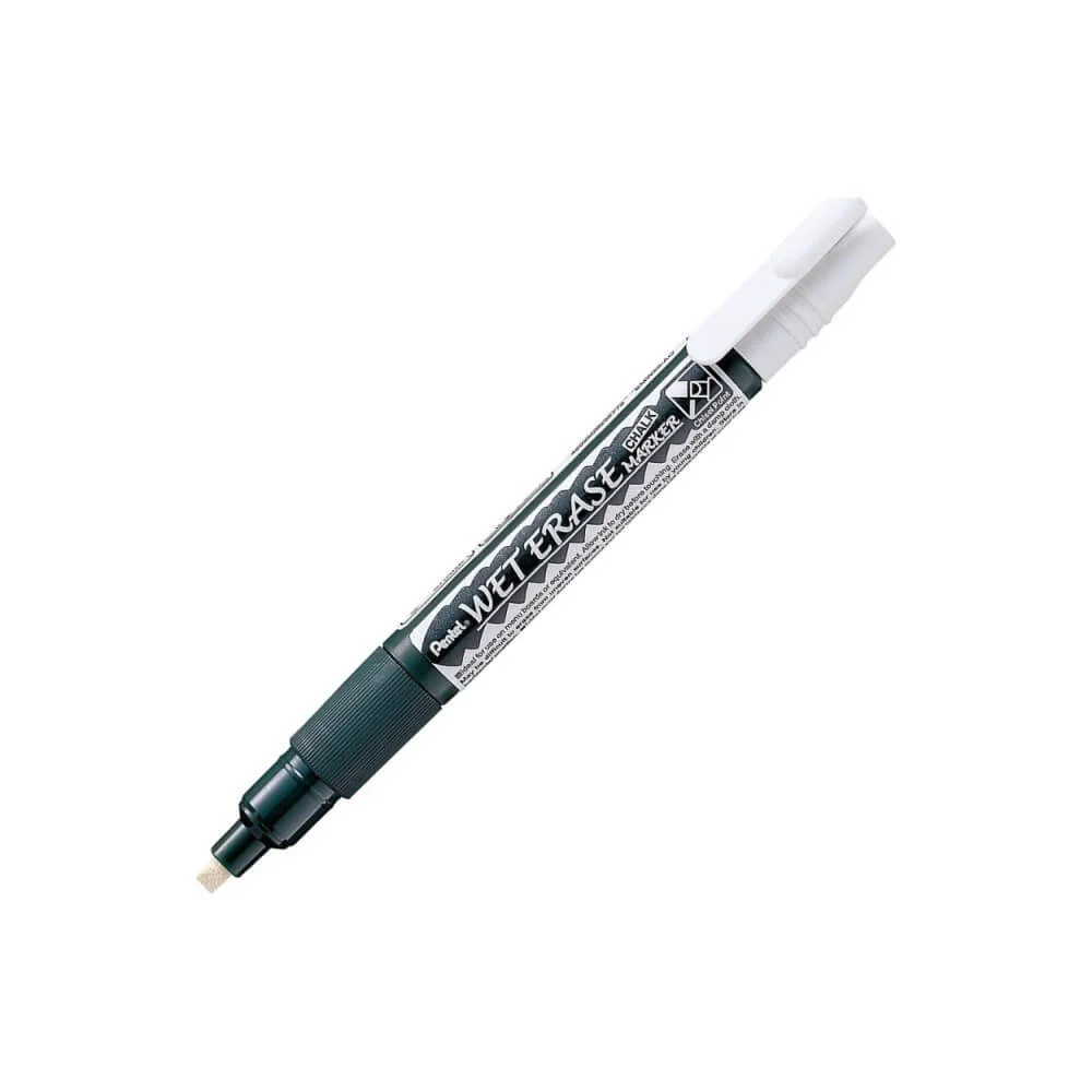 Φωτογραφία προϊόντος: Pentel Wet Erase Chalk Marker Μαρκαδόρος Λευκός Μαυροπίνακα Υγρής Κιμωλίας για Γυαλί SMW26W