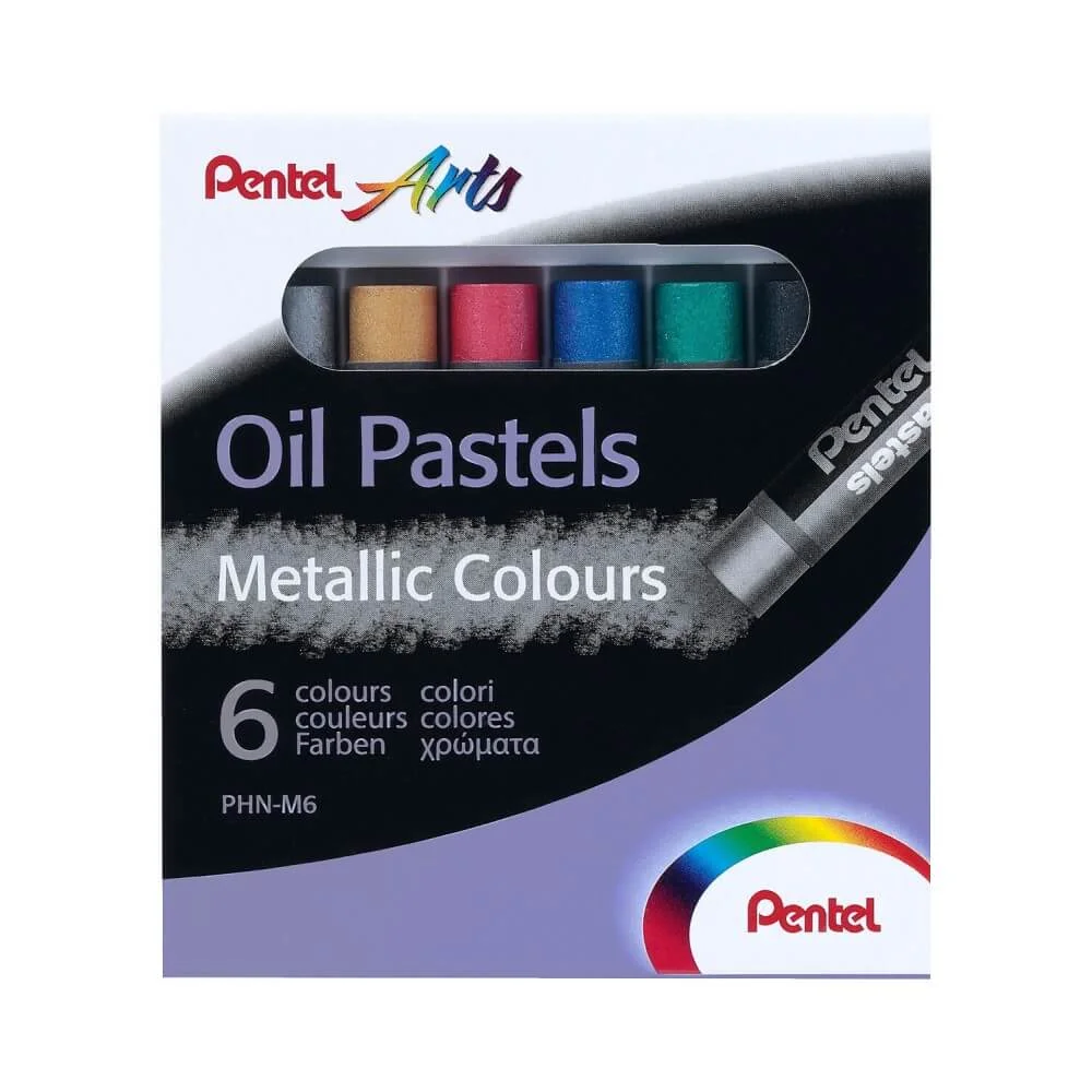 Φωτογραφία προϊόντος: Pentel Λαδοπαστέλ Metallic 6 Χρωμάτων PHNM6