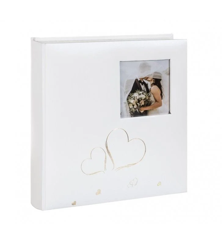 Φωτογραφία προϊόντος: HOPER Άλμπουμ Γαμου Wedding 32X32cm με 100 σελίδες με ριζόχαρτο Εξώφυλλο σχέδια με καρδιές και κορνίζα για φωτογραφια KLW210/50