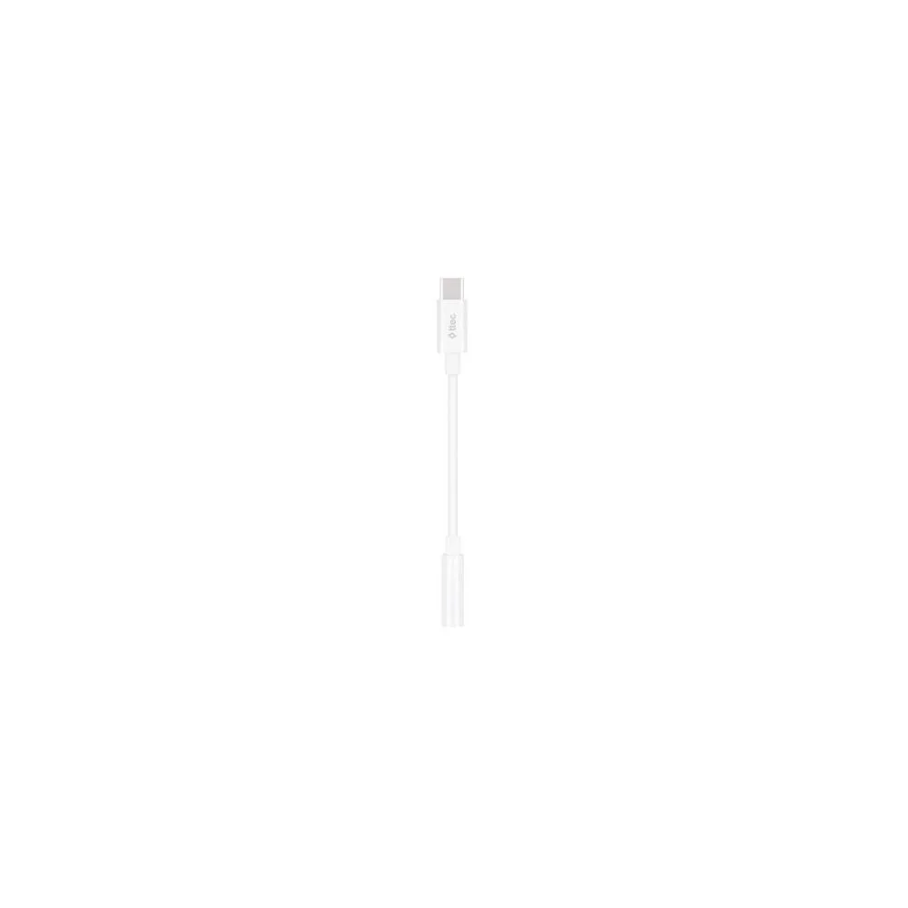 Φωτογραφία προϊόντος: ttec USB-C - 3.5mm Aux Converter 11cm White (2AK04B) (TTEC2AK04B)
