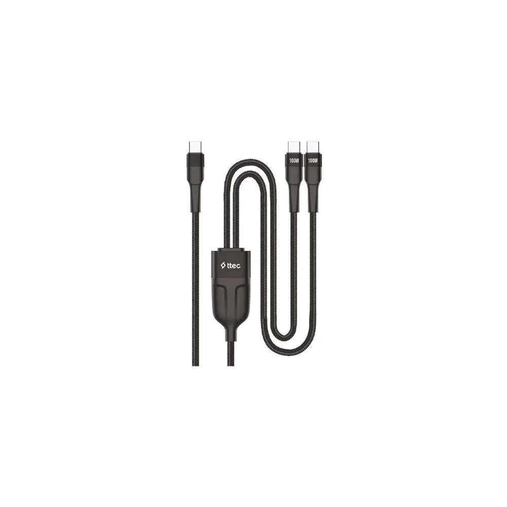 Φωτογραφία προϊόντος: ttec AlumiCable Duo USB-C – 2 USB-C 100W Fast Charge Cable150cm (2DK55S) (TTEC2DK55S)