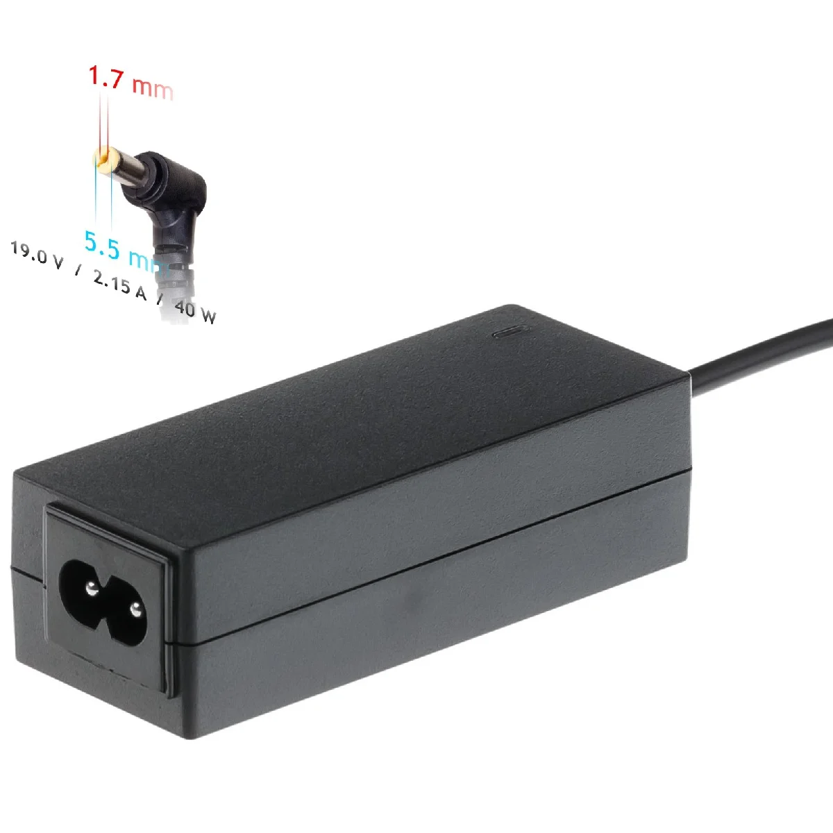 Φωτογραφία προϊόντος: Τροφοδοτικό Notebook Akyga AK-ND-47 19V / 2.15A 40W 5.5x1.7mm ACER 1.2m