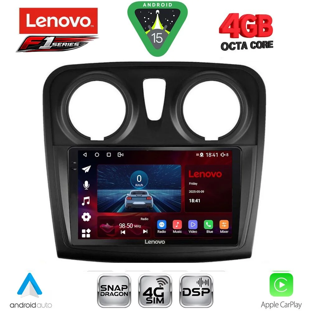 Φωτογραφία προϊόντος: LENOVO SSQ 9108_CPA (9inc) MULTIMEDIA TABLET for DACIA LOGAN – SANDERO mod. 2012-2019