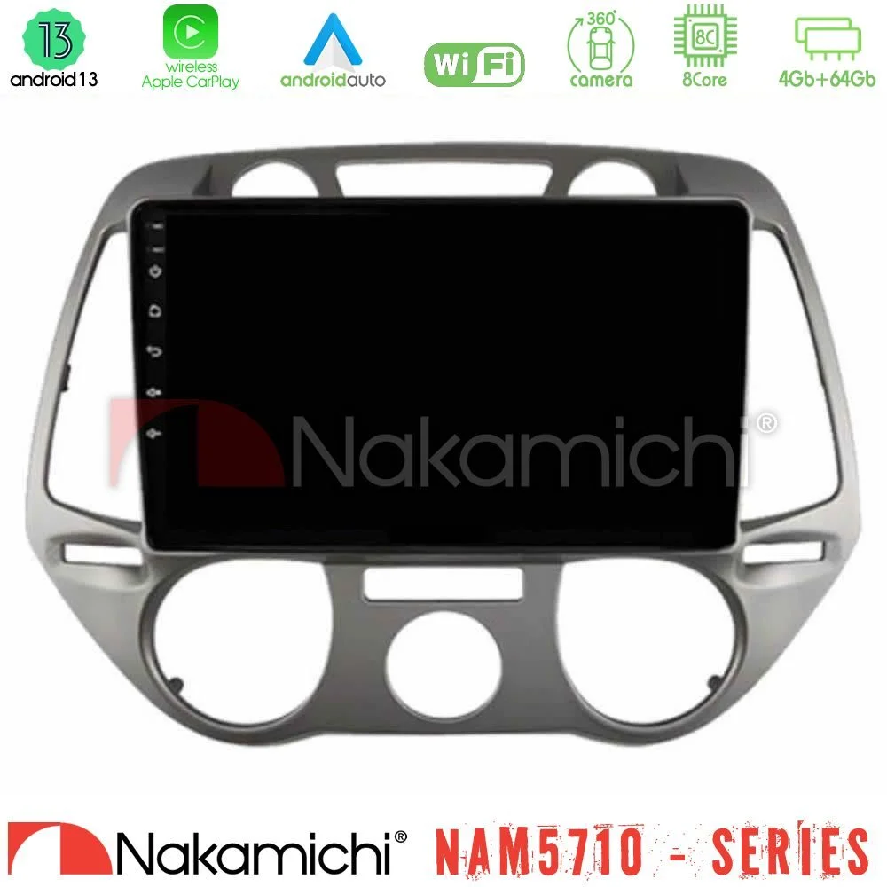 Φωτογραφία προϊόντος: Nakamichi NAM5710 Series 8Core Android13 4+64GB Hyundai i20 2009-2012 Manual A/C Navigation Multimedia Tablet 9