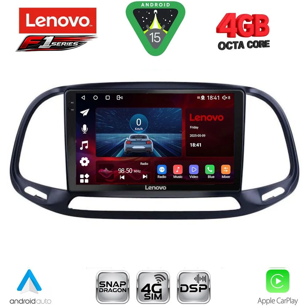 Φωτογραφία προϊόντος: LENOVO SSQ 9138_CPA (9inc) MULTIMEDIA TABLET for FIAT DOBLO – OPEL COMBO mod. 2015-2018