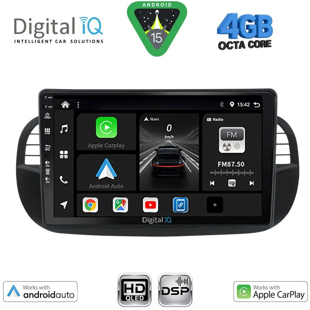 Φωτογραφία προϊόντος: DIGITAL IQ BXF 16130BL_CPAA (9inc) MULTIMEDIA TABLET for FIAT 500 mod. 2007-2015 (BLACK)