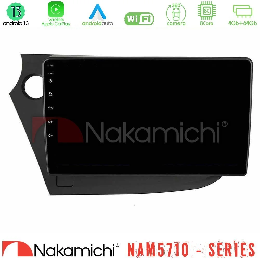 Φωτογραφία προϊόντος: Nakamichi NAM5710 Series 8Core Android13 4+64GB Honda Insight 2009-2015 Navigation Multimedia Tablet 9