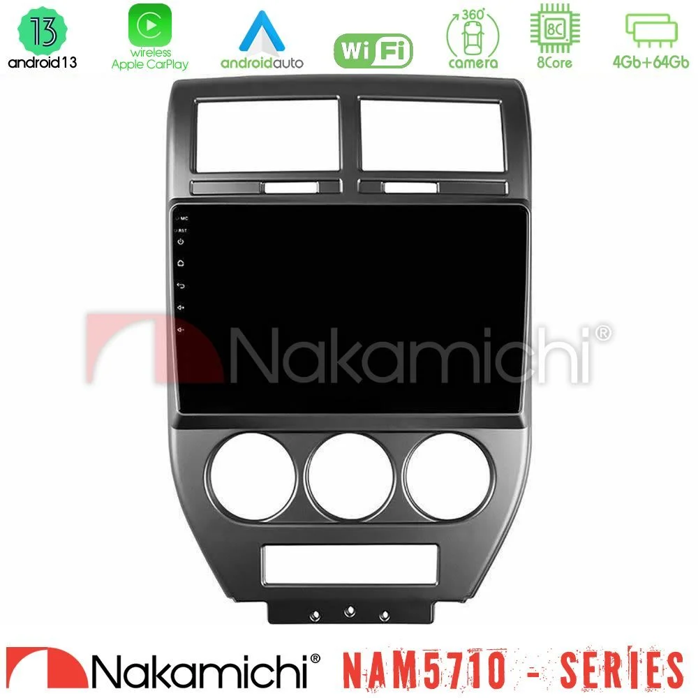 Φωτογραφία προϊόντος: Nakamichi NAM5710 Series 8Core Android13 4+64GB Jeep Compass/Patriot 2007-2008 Navigation Multimedia Tablet 10