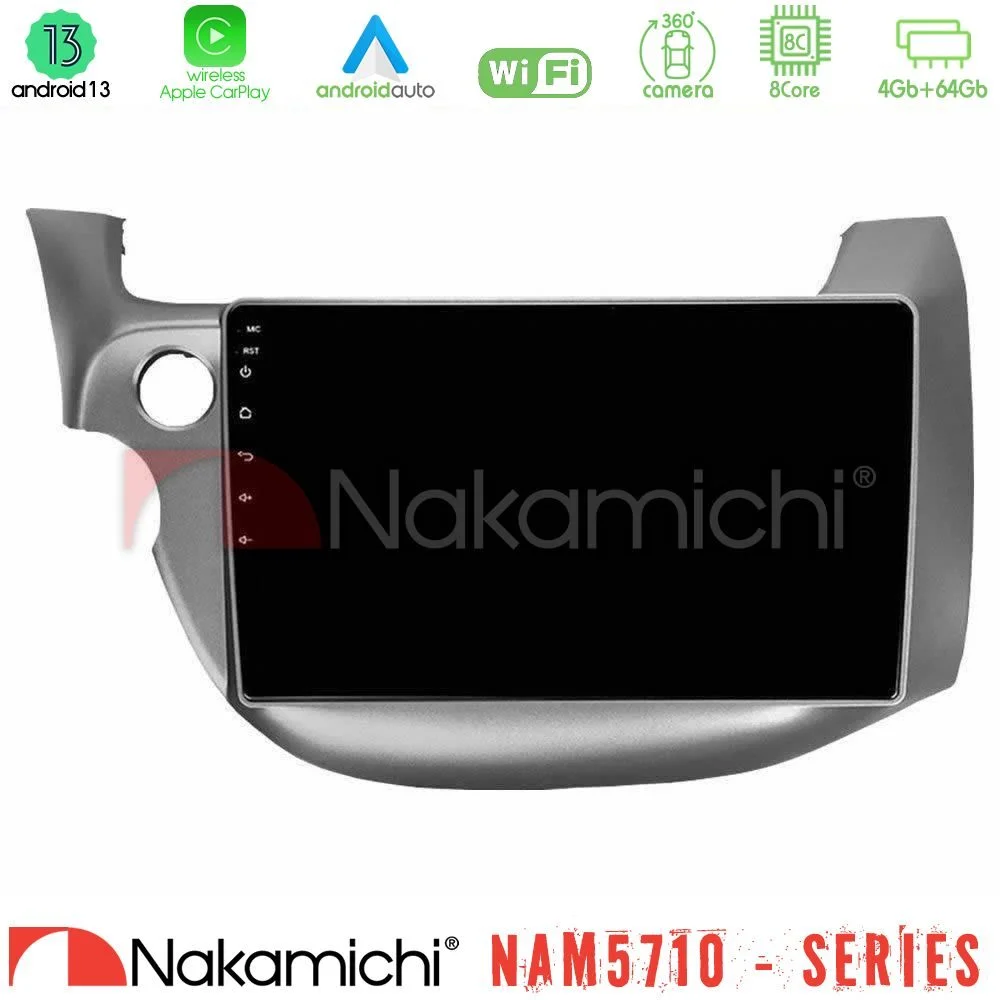 Φωτογραφία προϊόντος: Nakamichi NAM5710 Series 8Core Android13 4+64GB Honda Jazz 2009-2013 Navigation Multimedia Tablet 10