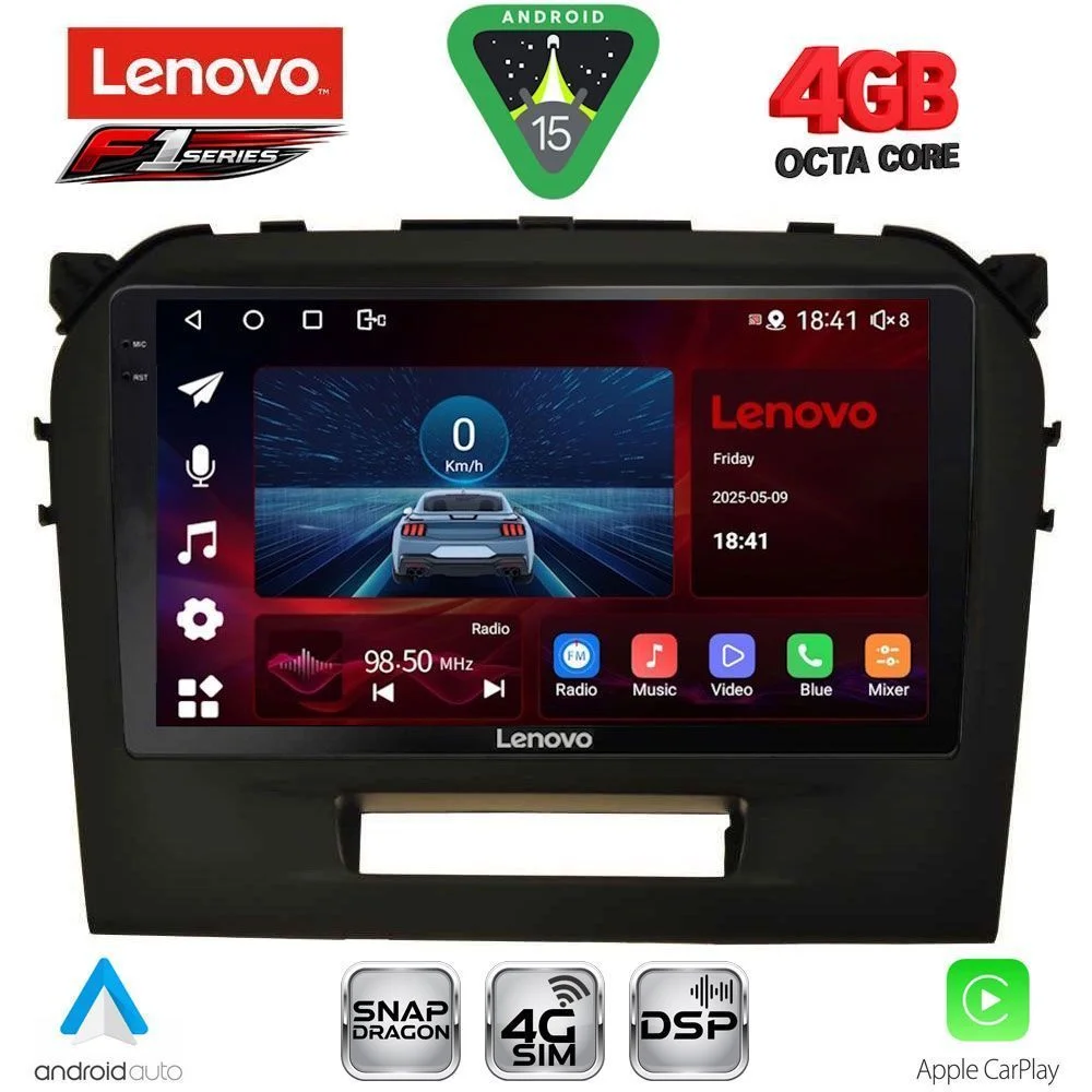 Φωτογραφία προϊόντος: LENOVO SSQ 9697BL_CPA (9inc) MULTIMEDIA TABLET for SUZUKI VITARA mod. 2016-2022 (BLACK)