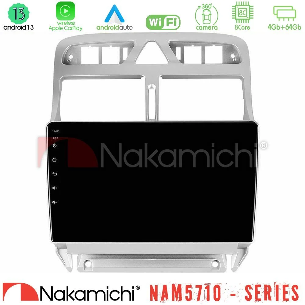 Φωτογραφία προϊόντος: Nakamichi NAM5710 Series 8Core Android13 4+64GB Peugeot 307 2002-2008 Navigation Multimedia Tablet 9