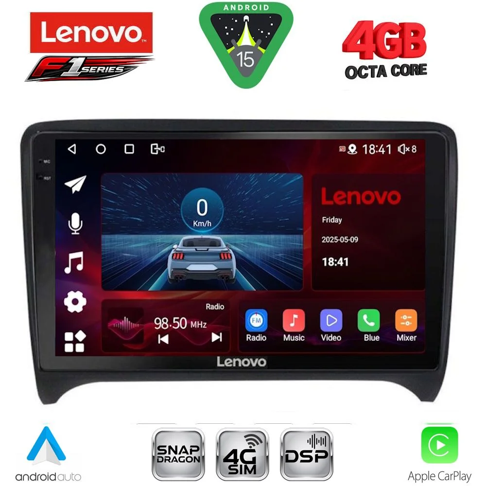 Φωτογραφία προϊόντος: LENOVO SSQ 9009_CPA (9inc) MULTIMEDIA TABLET for AUDI TT mod. 2007-2015
