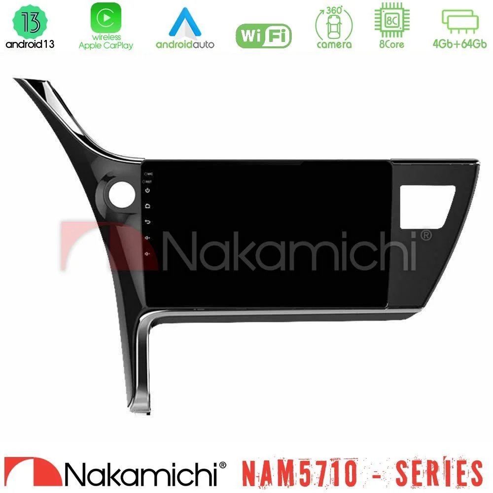 Φωτογραφία προϊόντος: Nakamichi NAM5710 Series 8Core Android13 4+64GB Toyota Corolla 2017-2018 Navigation Multimedia Tablet 10