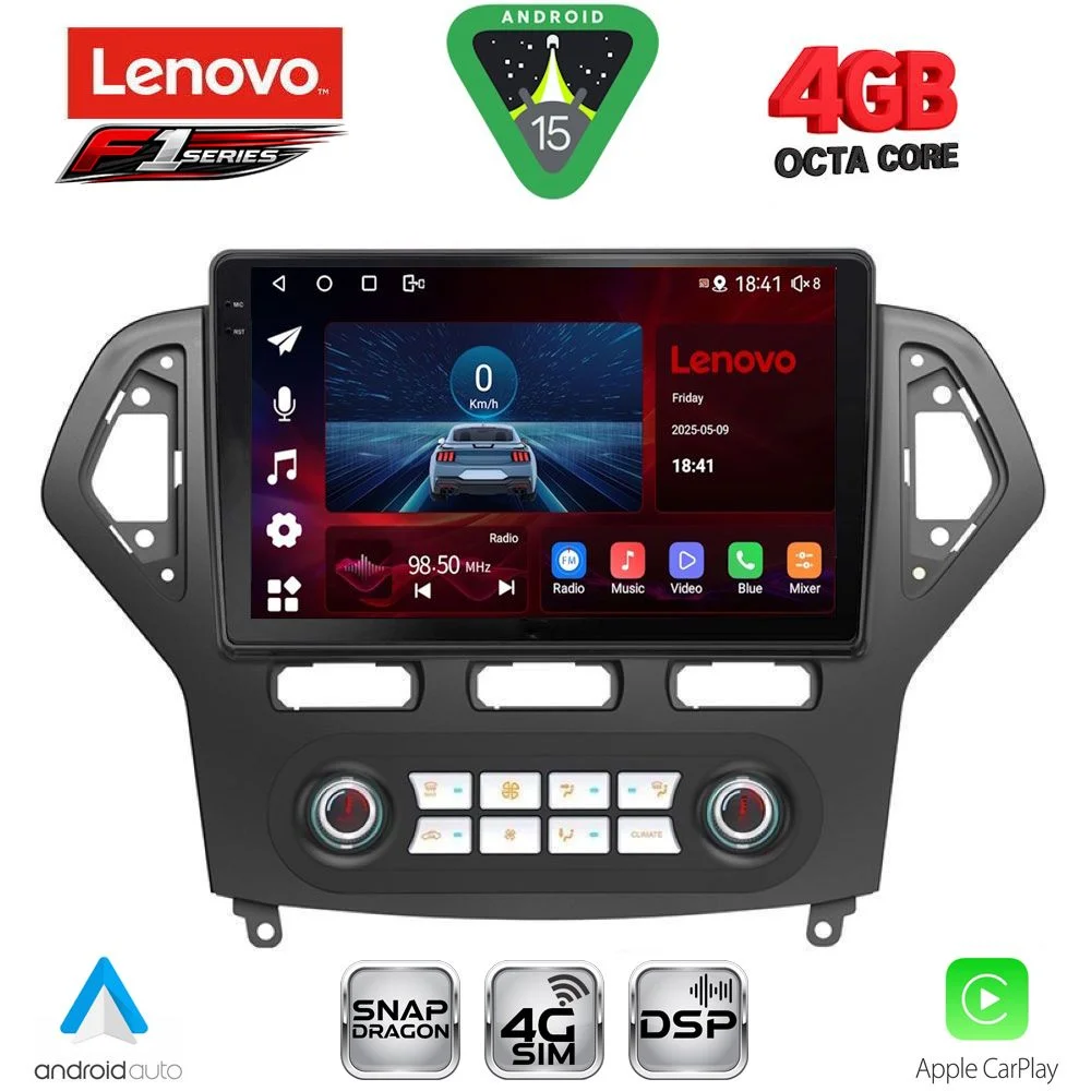 Φωτογραφία προϊόντος: LENOVO SSQ 9162_CPA CLIMA (10inc) MULTIMEDIA TABLET for FORD MONDEO mod. 2007-2011