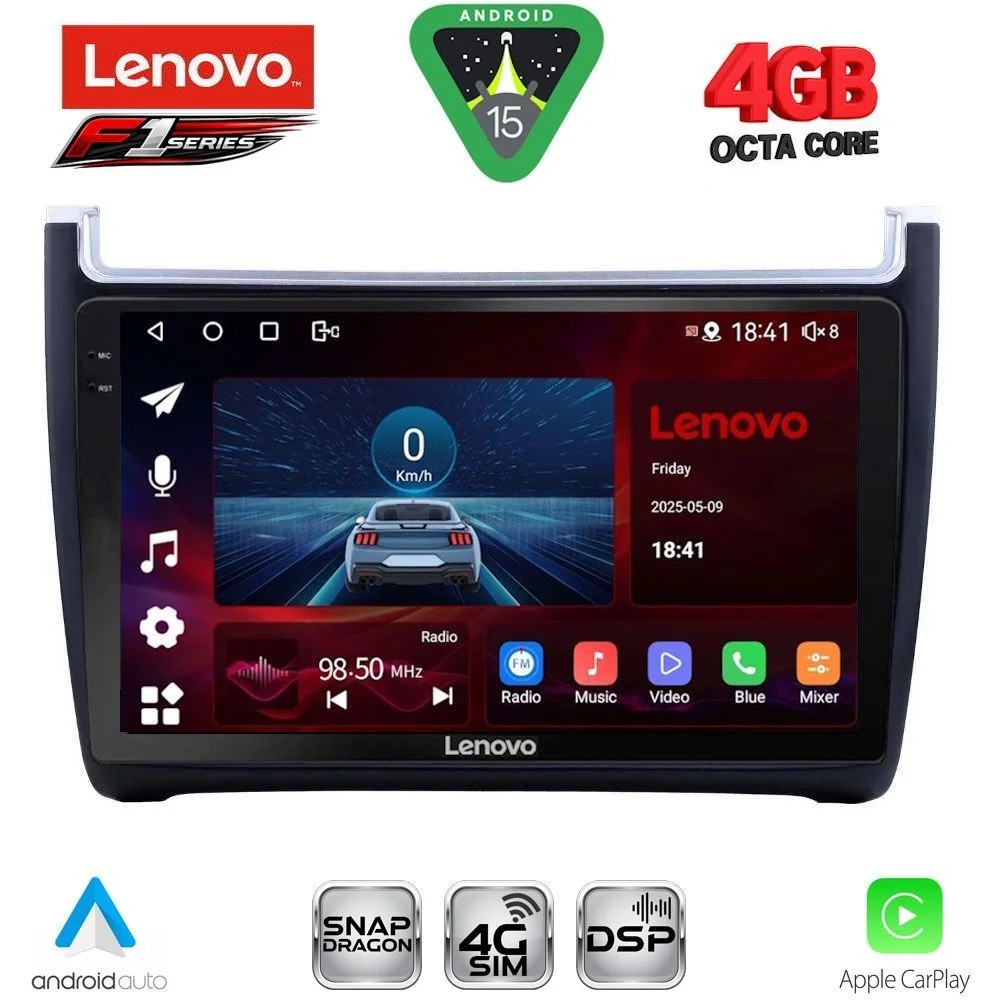 Φωτογραφία προϊόντος: LENOVO SSQ 9757_CPA (9inc) MULTIMEDIA TABLET for VW POLO mod. 2014-2017