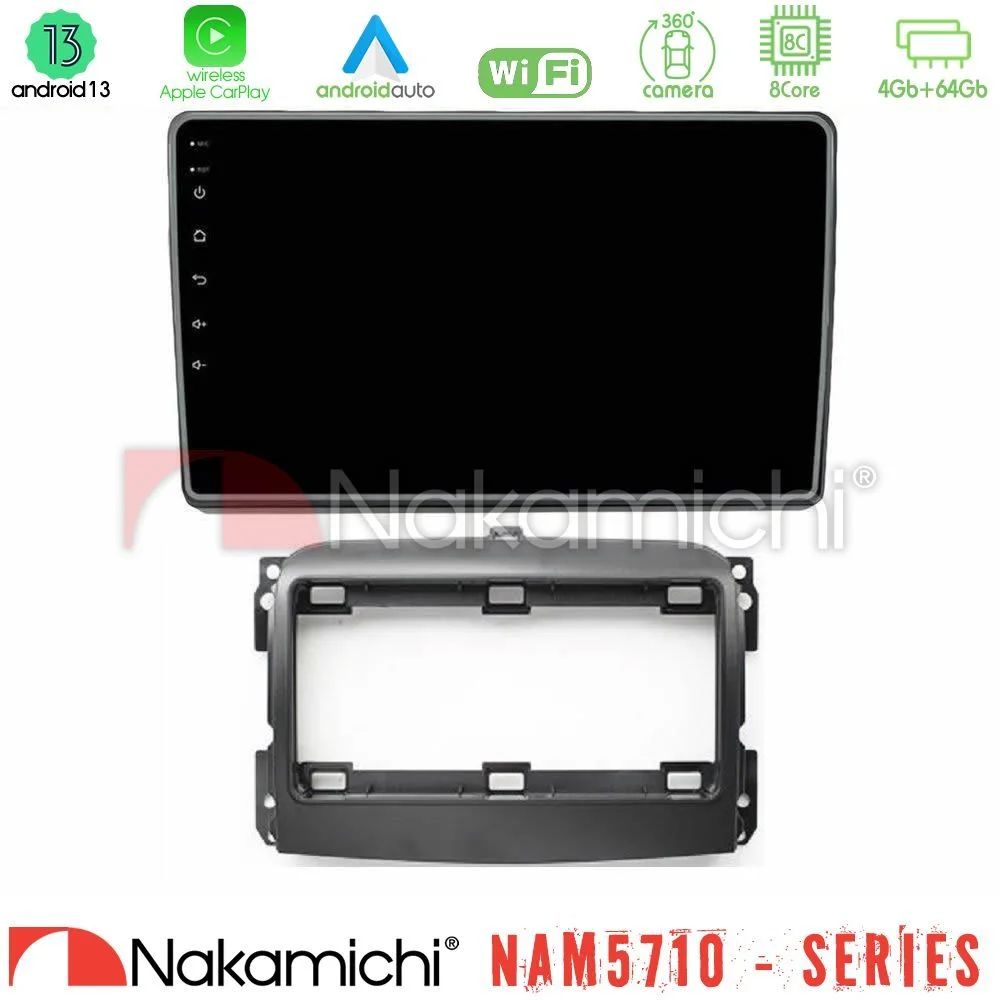 Φωτογραφία προϊόντος: Nakamichi NAM5710 Series 8Core Android13 4+64GB Fiat 500L Navigation Multimedia Tablet 10