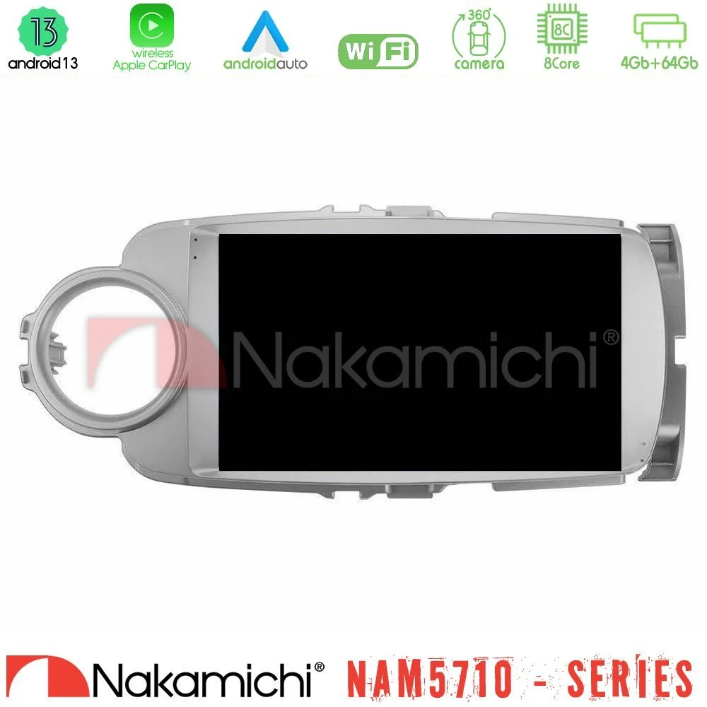 Φωτογραφία προϊόντος: Nakamichi NAM5710 Series 8Core Android13 4+64GB Toyota Yaris Navigation Multimedia Tablet 9
