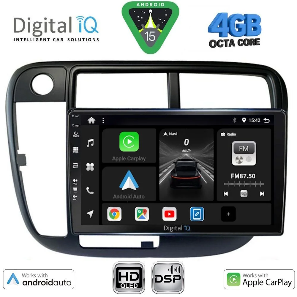 Φωτογραφία προϊόντος: DIGITAL IQ BXF 16186_CPAA CLIMA (9inc) MULTIMEDIA TABLET for HONDA CIVIC mod. 1995-2001