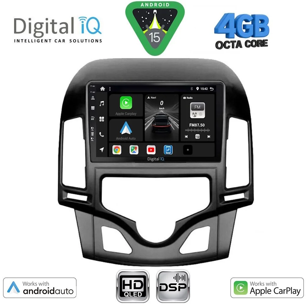 Φωτογραφία προϊόντος: DIGITAL IQ BXF 16231_CPAA CLIMA (9inc) MULTIMEDIA TABLET for HYUNDAI i30 mod. 2007-2012