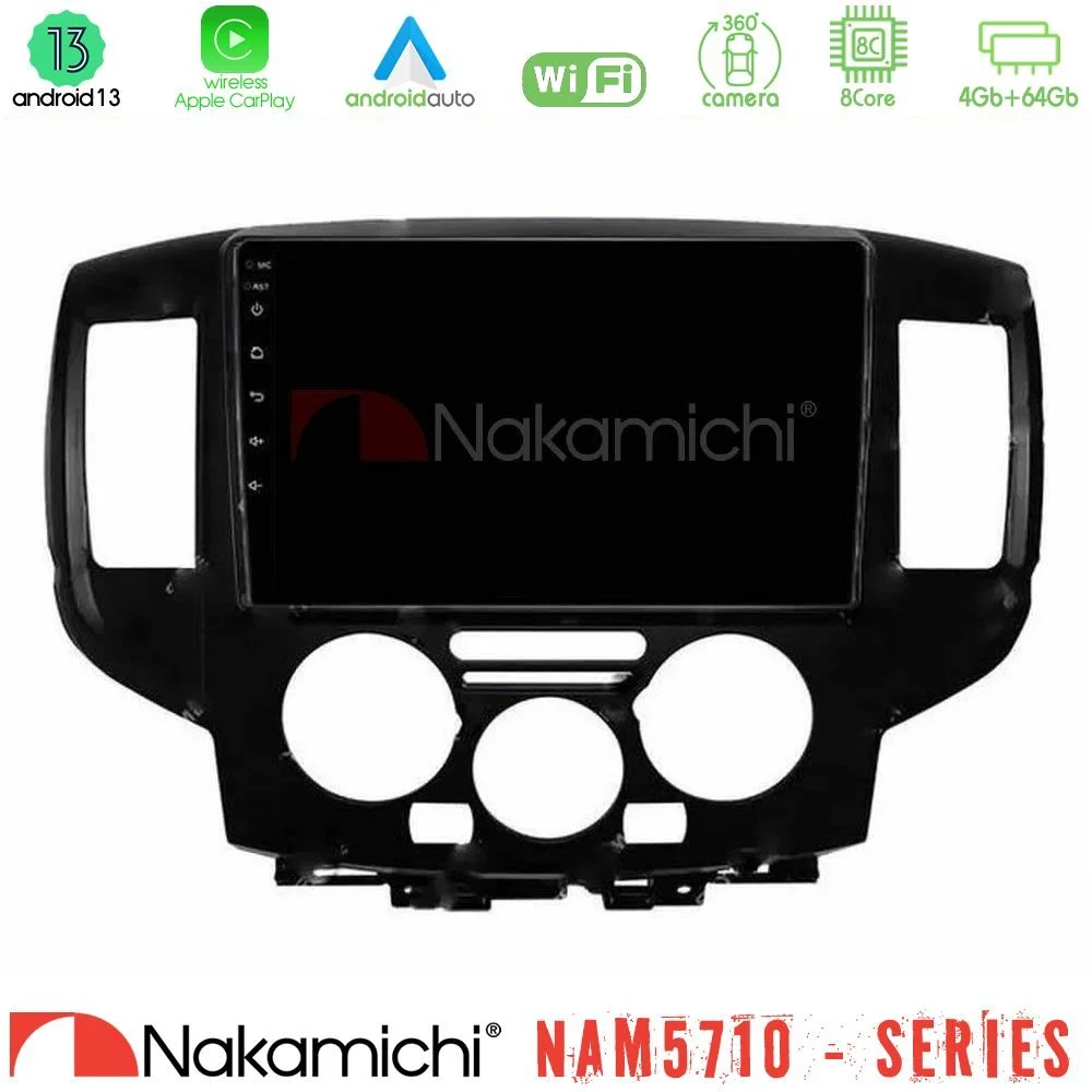 Φωτογραφία προϊόντος: Nakamichi NAM5710 Series 8Core Android13 4+64GB Nissan NV200 Navigation Multimedia Tablet 9 (Μαύρο)
