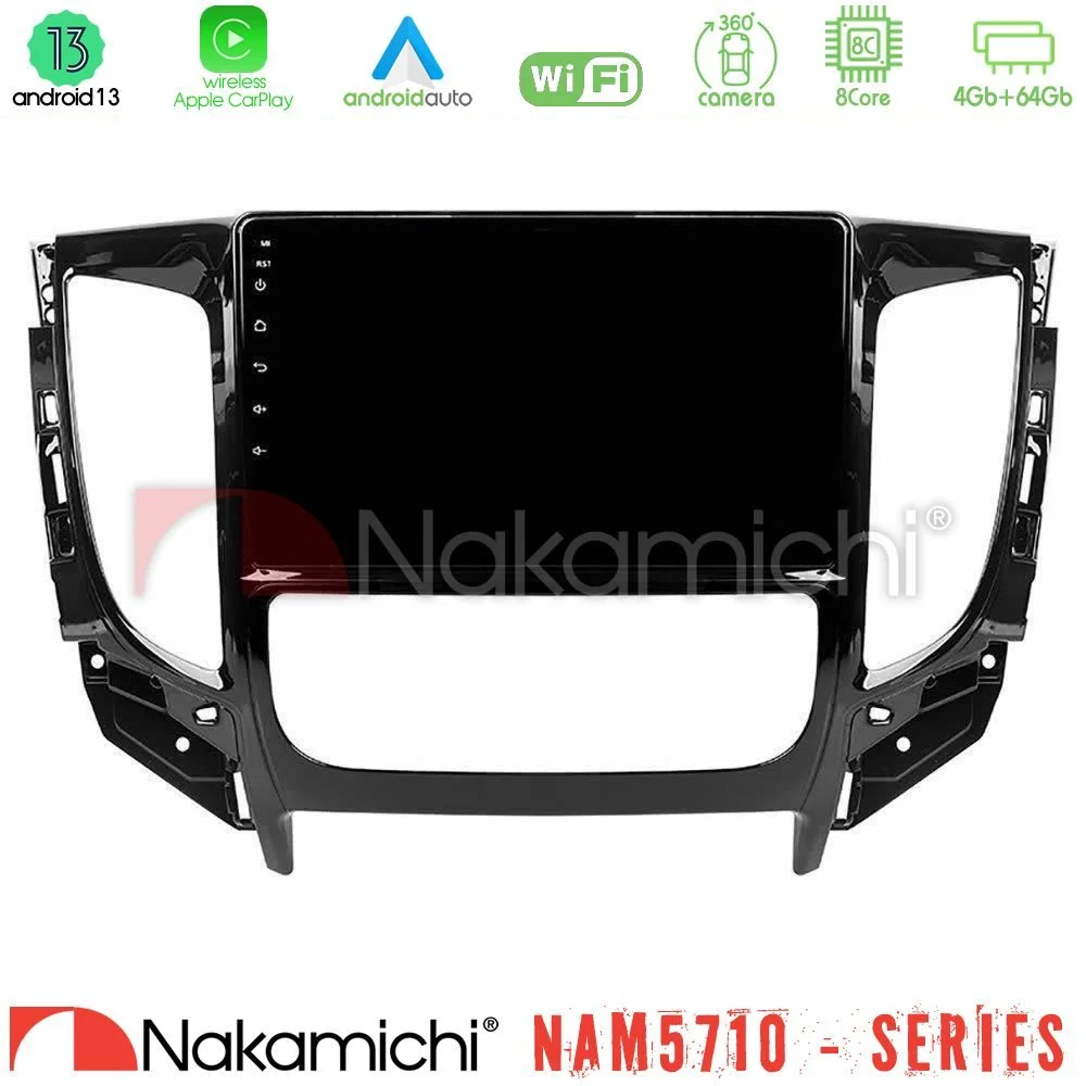Φωτογραφία προϊόντος: Nakamichi NAM5710 Series 8Core Android13 4+64GB Mitsubishi L200 2016-> amp; Fiat Fullback (Auto A/C) Navigation Multimedia Tablet 9