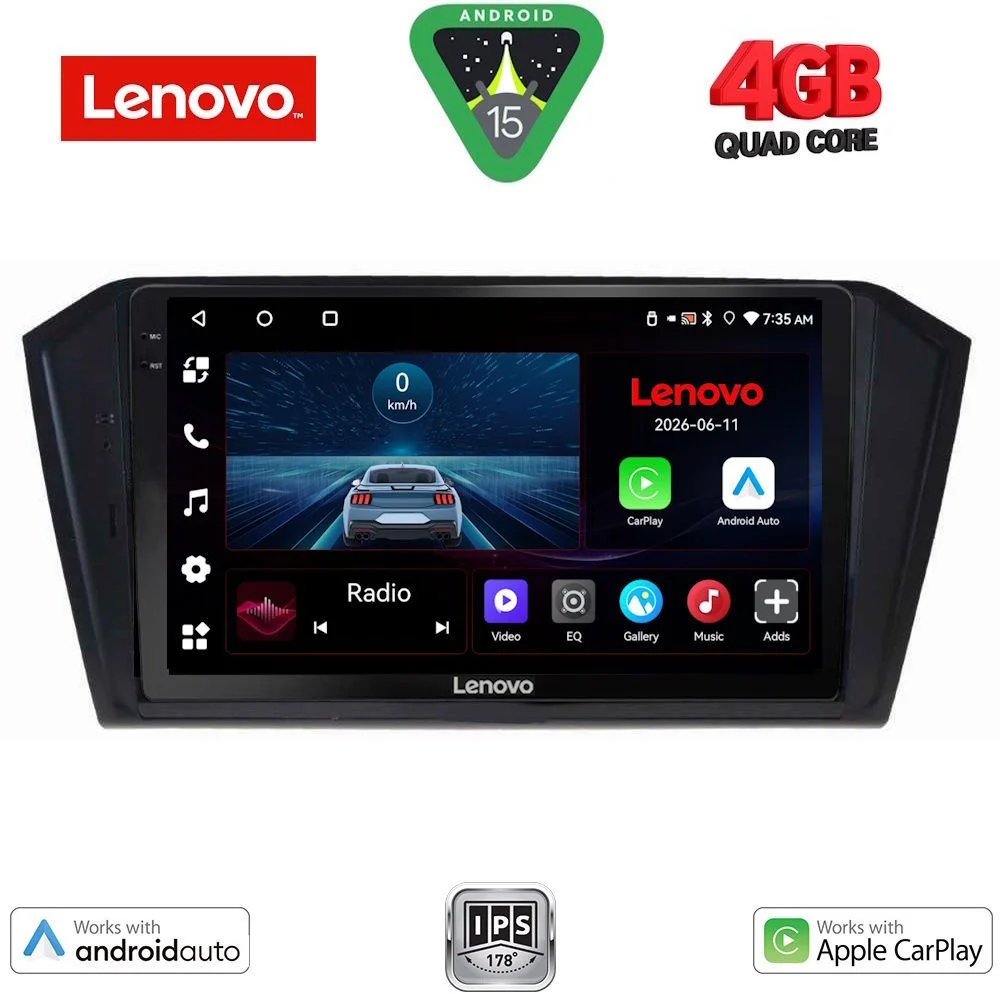 Φωτογραφία προϊόντος: LENOVO LVE 8750_CPAA (10inc) MULTIMEDIA TABLET for VW PASSAT mod. 2016-2023
