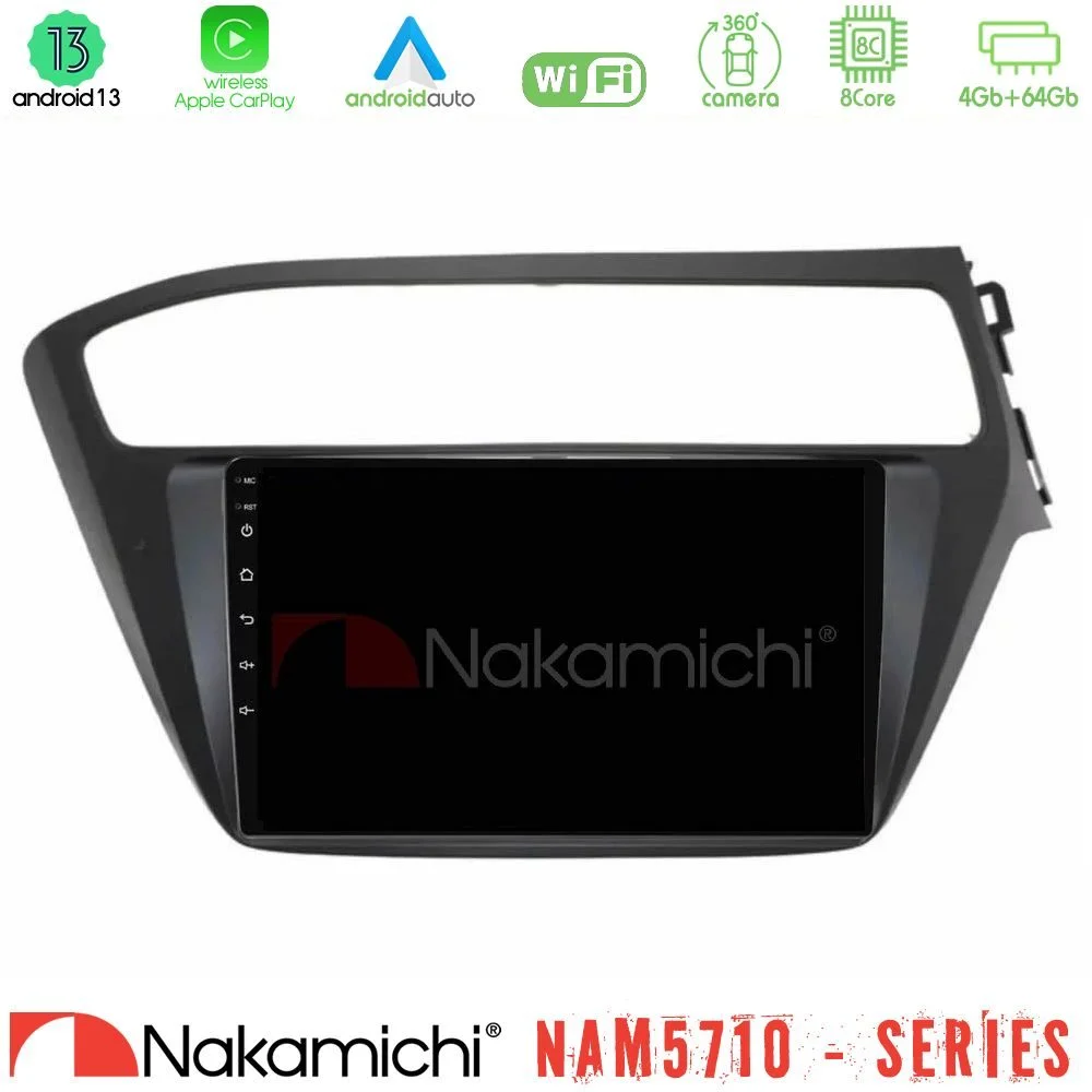 Φωτογραφία προϊόντος: Nakamichi NAM5710 Series 8Core Android13 4+64GB Hyundai i20 2018-2020 RHD Navigation Multimedia Tablet 9