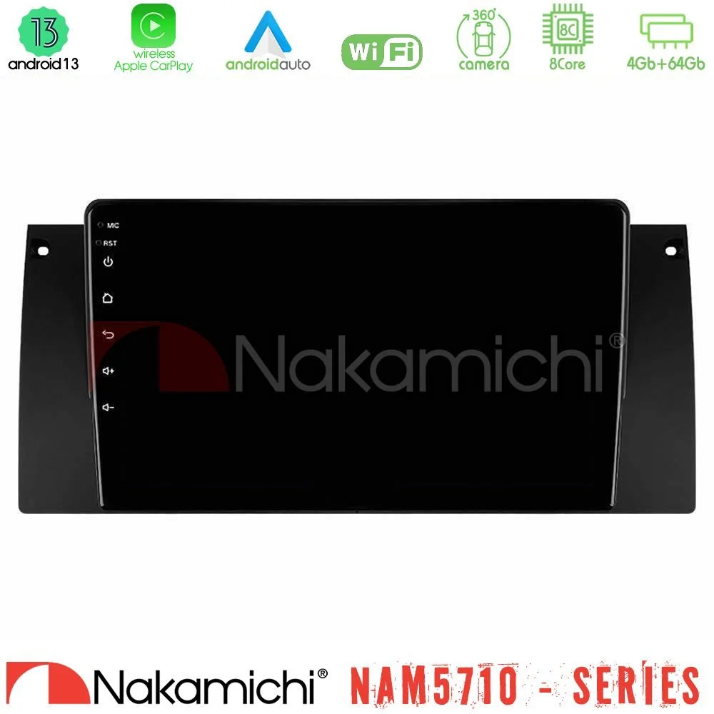 Φωτογραφία προϊόντος: Nakamichi NAM5710 Series 8Core Android13 4+64GB BMW 5 Series (E39) / X5 (E53) Navigation Multimedia Tablet 9