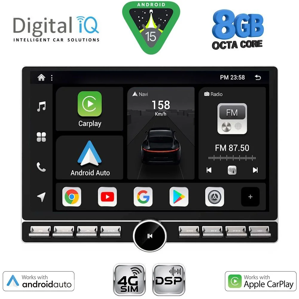 Φωτογραφία προϊόντος: DIGITAL IQ BXF 7950_CPAA (10.1'' DIN) MULTIMEDIA TABLET 1DIN with 4G SIM