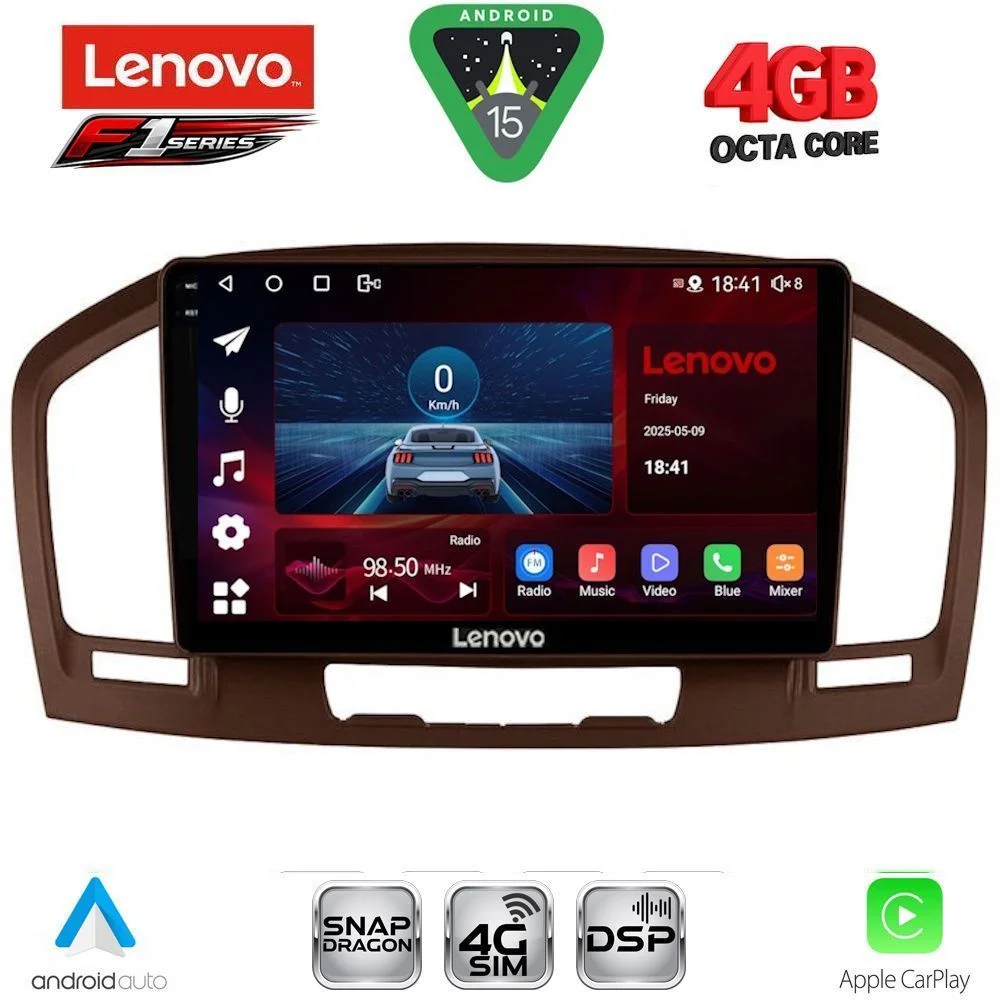 Φωτογραφία προϊόντος: LENOVO SSQ 9491BR_CPA (9inc) MULTIMEDIA TABLET for OPEL INSIGNIA mod.2008-2013 (BROWN)