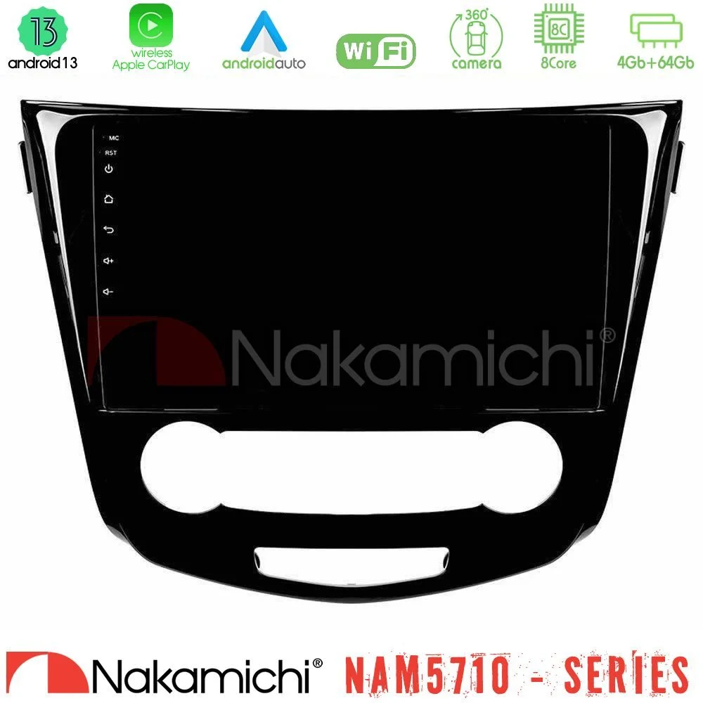 Φωτογραφία προϊόντος: Nakamichi NAM5710 Series 8Core Android13 4+64GB Nissan Qashqai J11 (Manual A/C) Navigation Multimedia Tablet 10