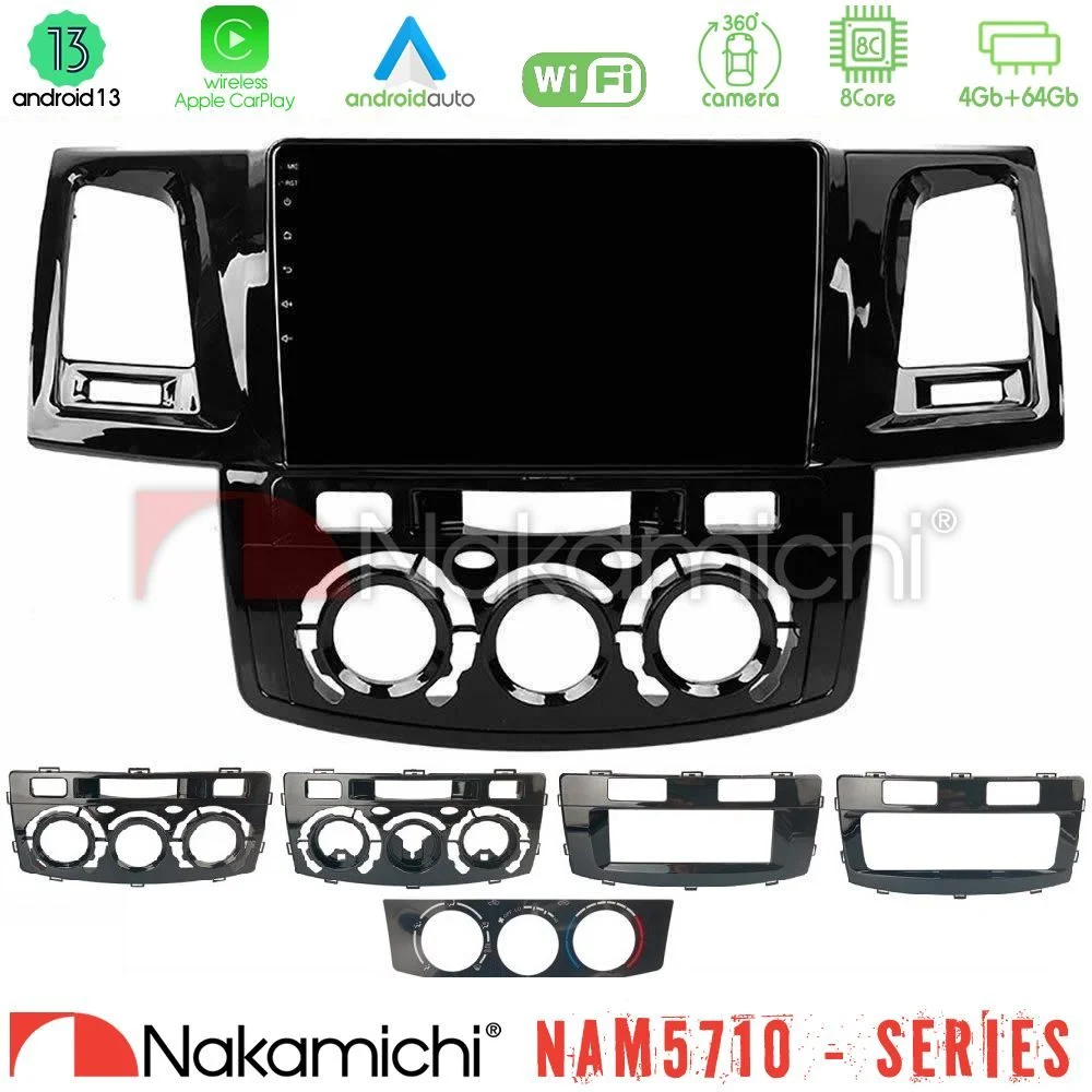 Φωτογραφία προϊόντος: Nakamichi NAM5710 Series 8Core Android13 4+64GB Toyota Hilux 2007-2016 Navigation Multimedia Tablet 9