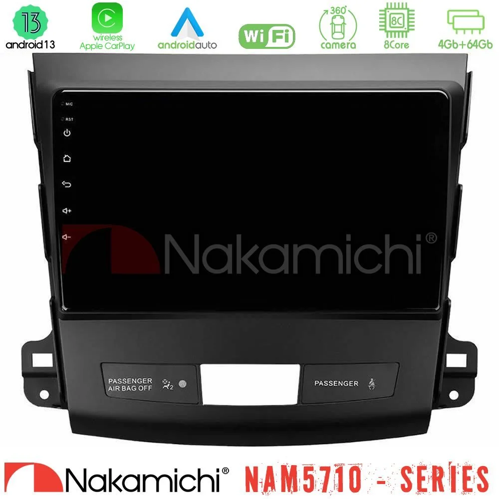 Φωτογραφία προϊόντος: Nakamichi NAM5710 Series 8Core Android13 4+64GB Mitsubishi Outlander/Citroen C-Crosser/Peugeot 4007 Navigation Multimedia Tablet 9