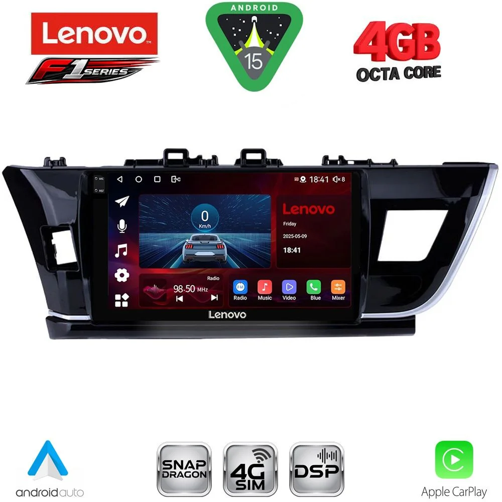 Φωτογραφία προϊόντος: LENOVO SSQ 9714BIG_CPA (10inc) MULTIMEDIA TABLET for TOYOTA COROLLA mod. 2013-2016