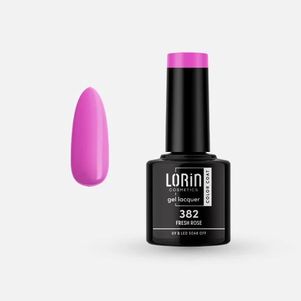 Φωτογραφία προϊόντος: Lorin Cosmetics Lorin Gel Lacquer Ημιμόνιμο Βερνίκι 8ml. #382 (Fresh Rose)