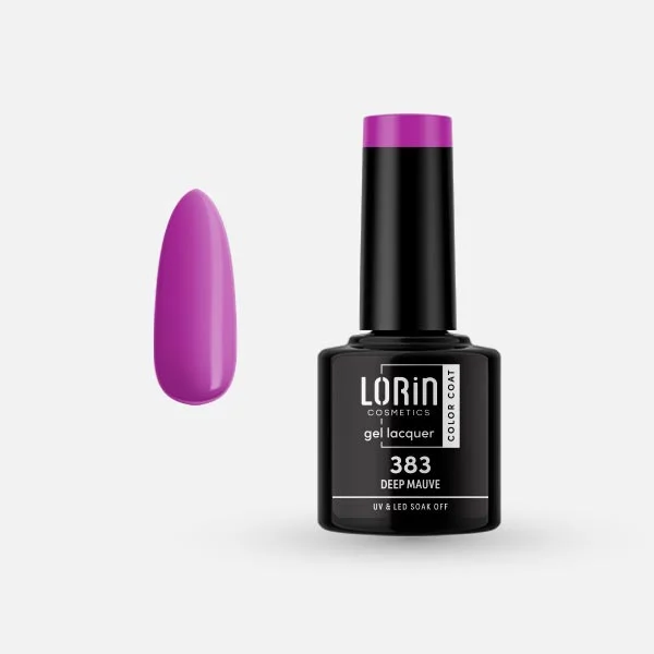 Φωτογραφία προϊόντος: Lorin Cosmetics Lorin Gel Lacquer Ημιμόνιμο Βερνίκι 8ml. #383 (Deep Mauve)