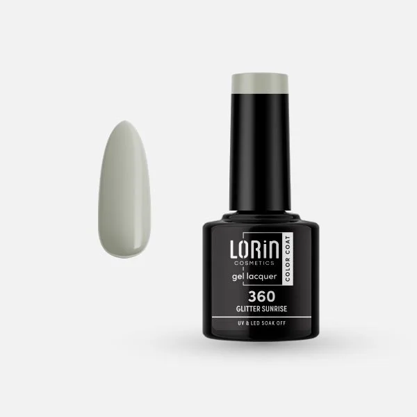 Φωτογραφία προϊόντος: Lorin Cosmetics Lorin Gel Lacquer Ημιμόνιμο Βερνίκι 8ml. #360 (Glitter Sunrise)
