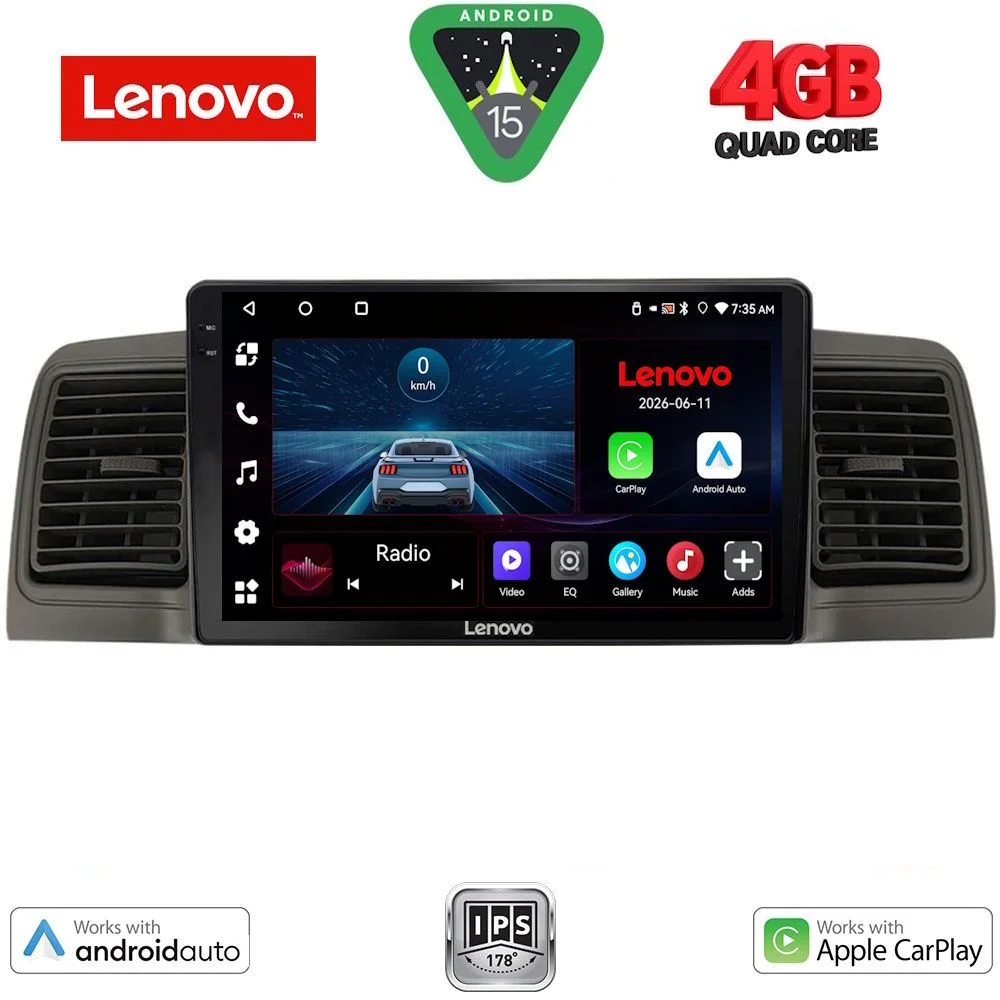 Φωτογραφία προϊόντος: LENOVO LVE 8712BL_CPAA (9inc) MULTIMEDIA TABLET for TOYOTA COROLLA mod. 2001-2006 (BLACK)