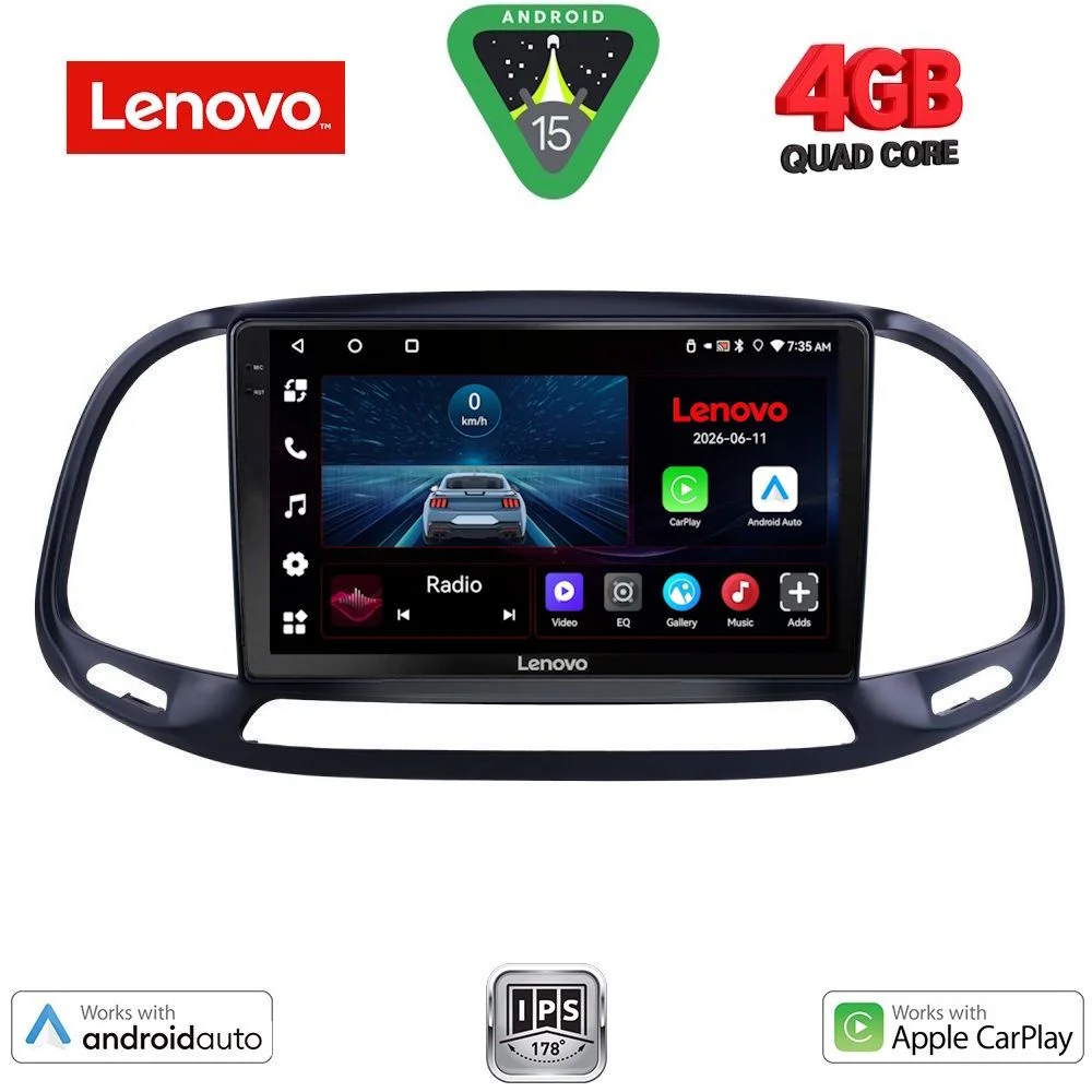 Φωτογραφία προϊόντος: LENOVO LVE 8138_CPAA (9inc) MULTIMEDIA TABLET for FIAT DOBLO – OPEL COMBO mod. 2015-2018