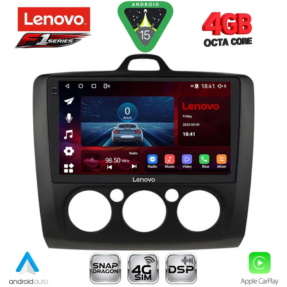 Φωτογραφία προϊόντος: LENOVO SSQ 9156BL_CPA A/C (9inc) MULTIMEDIA TABLET for FORD FOCUS mod. 2005-2012 (BLACK)
