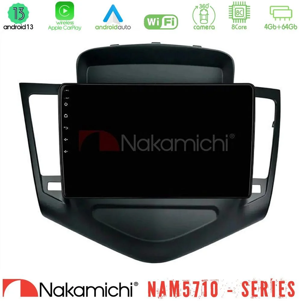 Φωτογραφία προϊόντος: Nakamichi NAM5710 Series 8Core Android13 4+64GB Chevrolet Cruze 2009-2012 Navigation Multimedia Tablet 9 (Μαύρο)
