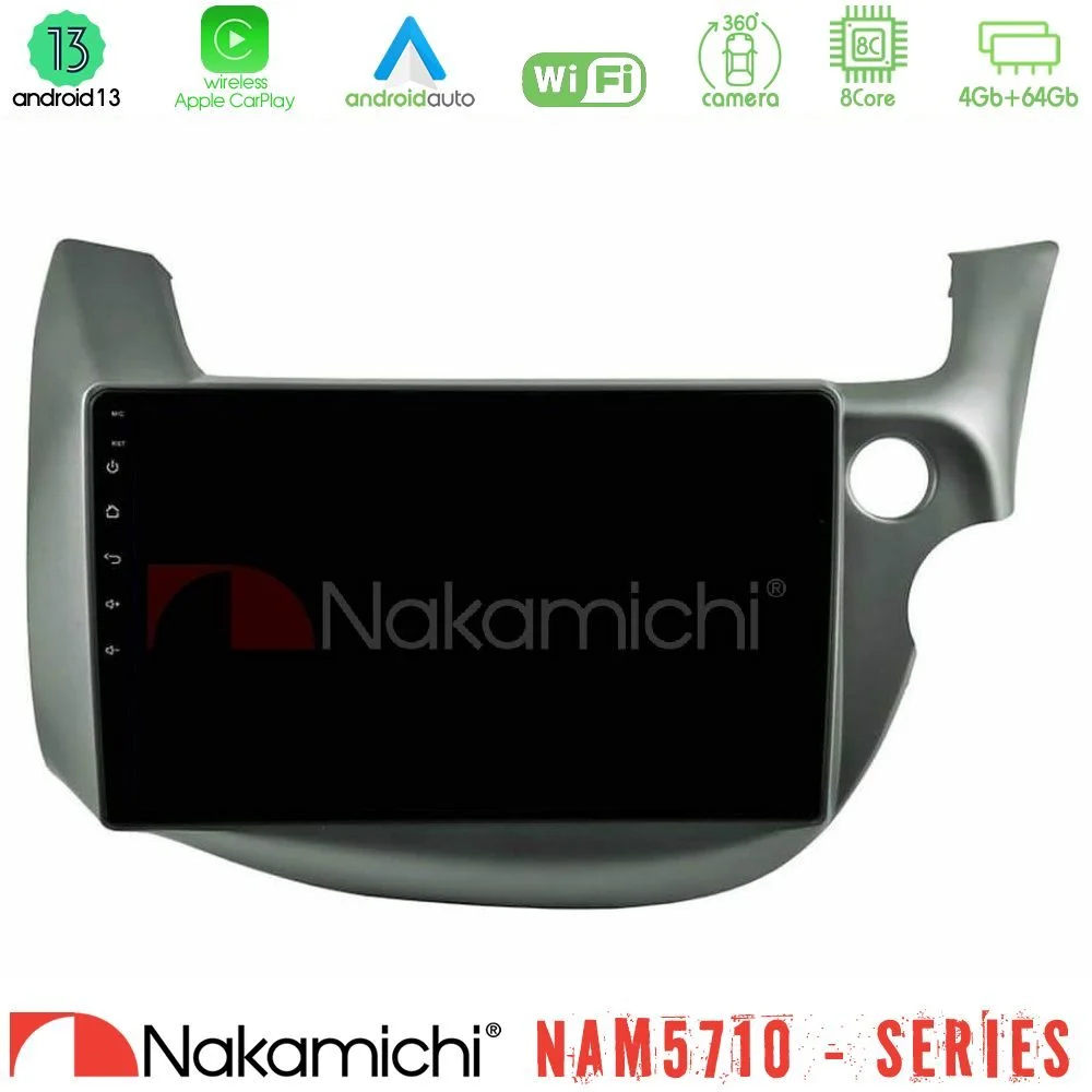 Φωτογραφία προϊόντος: Nakamichi NAM5710 Series 8Core Android13 4+64GB Honda Jazz (Fit) 2009-2013 RHD Navigation Multimedia Tablet 10